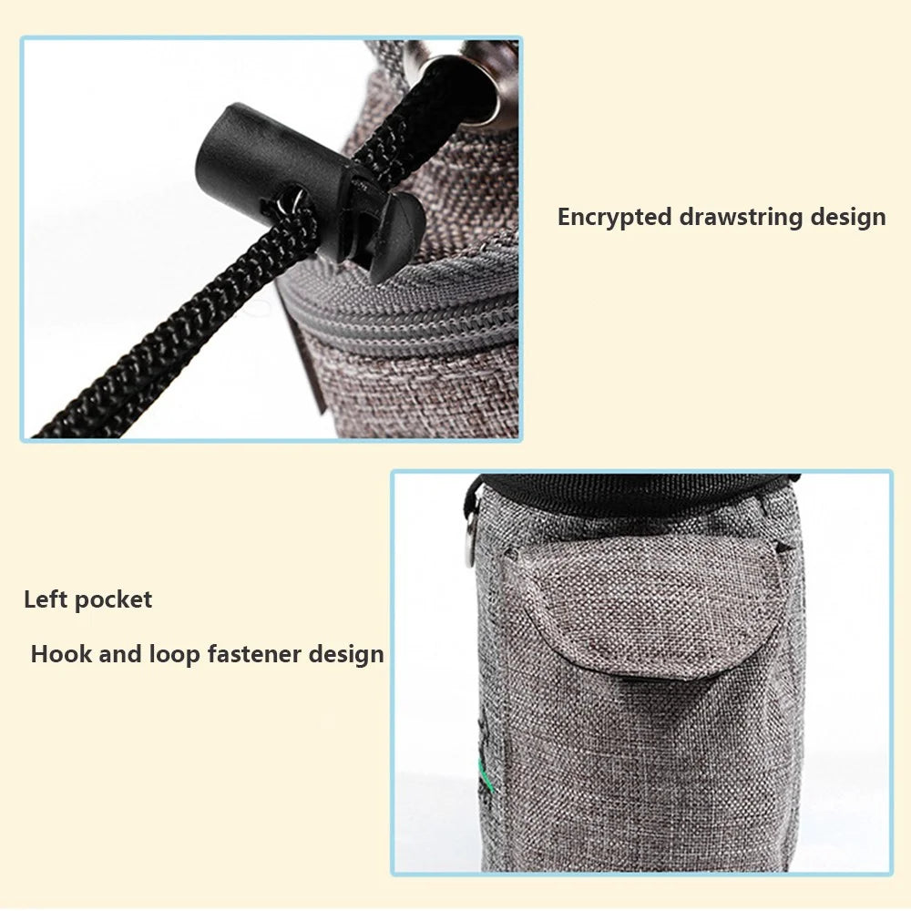 LDLC QS-001 Pet Gift Training Bag Outdoor Multifunctional Dog Snack Bag Dog Treat Pouch Training Supplies - Dark Grey - 5
