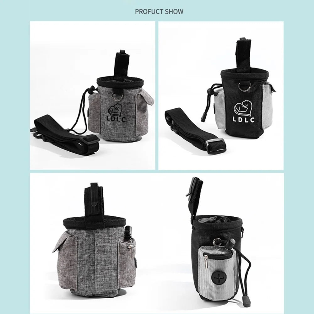 LDLC QS-001 Pet Gift Training Bag Outdoor Multifunctional Dog Snack Bag Dog Treat Pouch Training Supplies - Dark Grey - 6