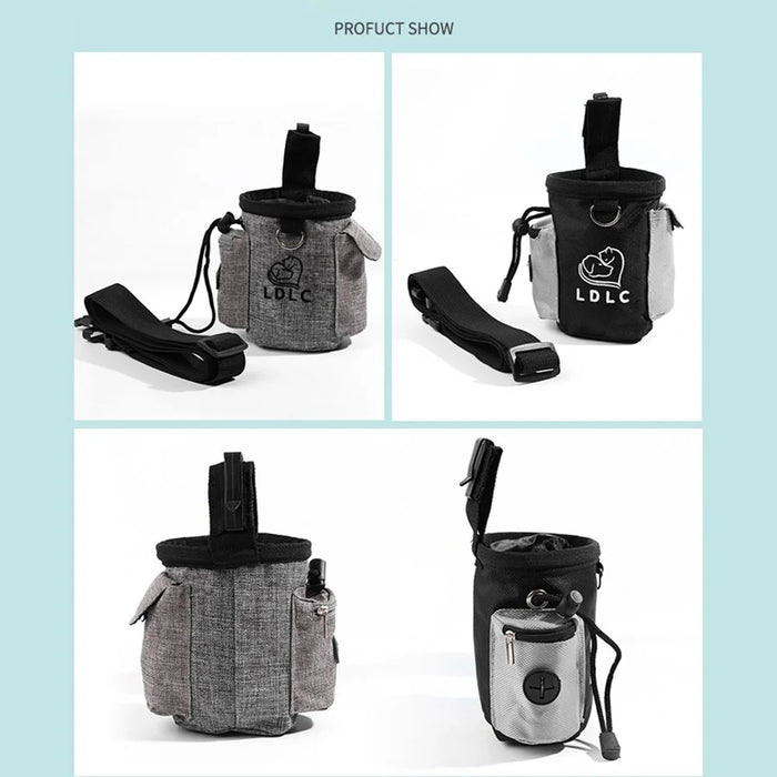 LDLC QS-001 Pet Gift Training Bag Outdoor Multifunctional Dog Snack Bag Dog Treat Pouch Training Supplies - Dark Grey - 6