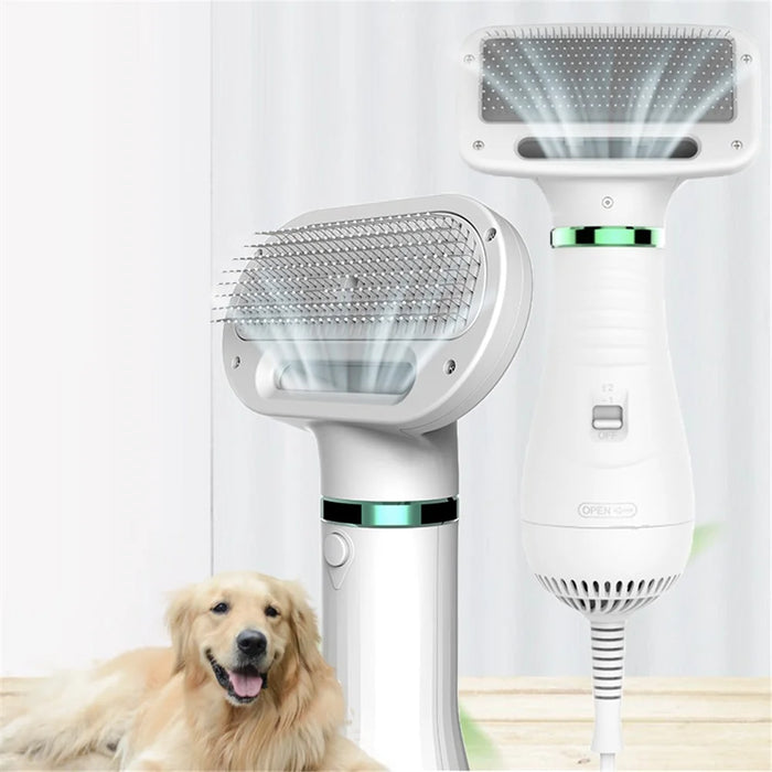 Pet Hair Dryer with Slicker Brush Hair Removal Portable Dog Blower Professional Home Grooming Furry Drying for Small Large Cat Dog - RK51 - 5
