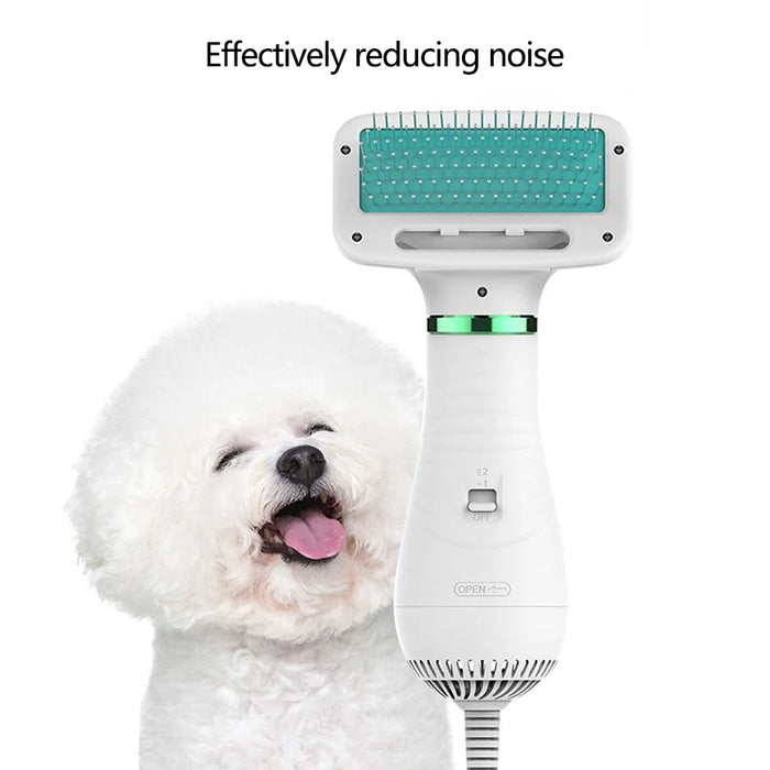 Pet Hair Dryer with Slicker Brush Hair Removal Portable Dog Blower Professional Home Grooming Furry Drying for Small Large Cat Dog - RK51 - 6