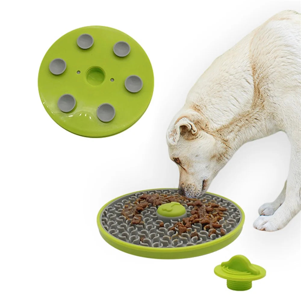 Dog Cat Food Licking Mat PP+TPR Pet Anti Choking Slow Feeder Food Pad (No FDA Certification, BPA Free) - Green - 2