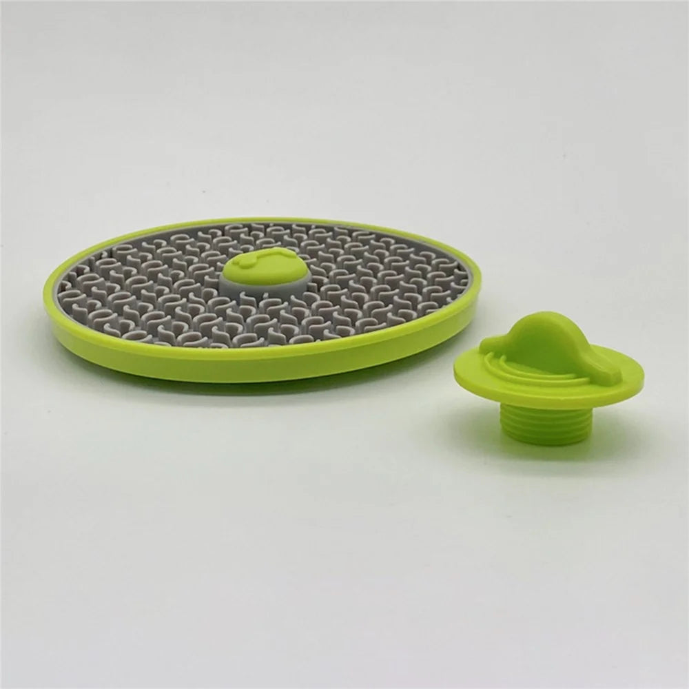 Dog Cat Food Licking Mat PP+TPR Pet Anti Choking Slow Feeder Food Pad (No FDA Certification, BPA Free) - Green - 7