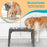 Pet Dog Puppy Bowl Raised 4 Adjustable Heights Stainless Steel Bowl + ABS Rack Holder Stand (BPA-Free, No Certified) - Grey - 4