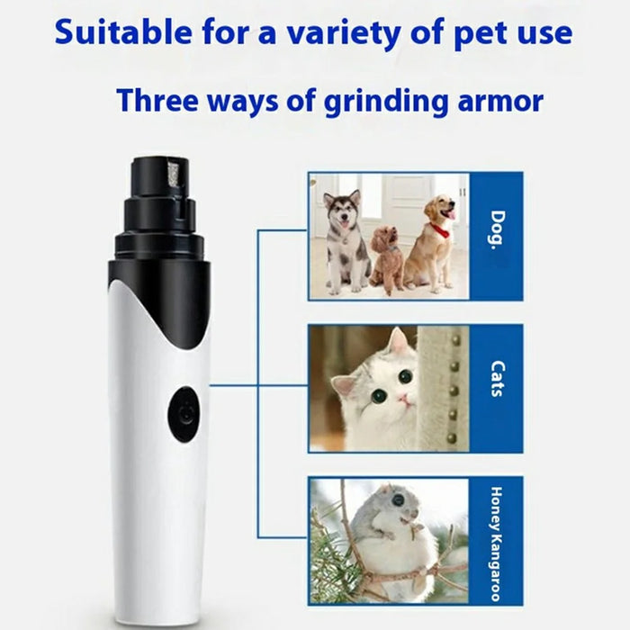 K068 Pet Gift Nail Grinder Rechargeable USB Charging Low Noise Electric Nail Trimmer Clipper - 3