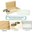 Wooden Hay Feeder for Small Pets Gift Detachable Feeding Rack Hamster House with 2 Bowls - 5
