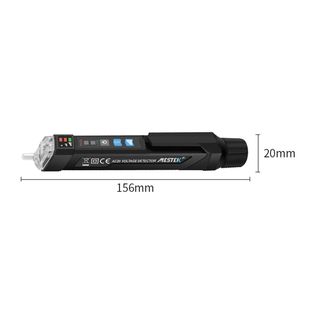 MESTEK AC20 12-1000V Smart Non-Contact Electric Test Pencil AC Voltage Alarm Smart Detector Tester Pen - 4