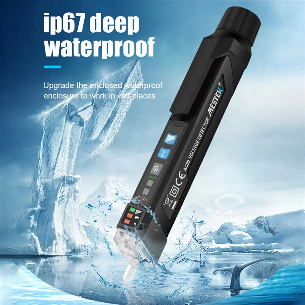 MESTEK AC20 12-1000V Smart Non-Contact Electric Test Pencil AC Voltage Alarm Smart Detector Tester Pen - 7