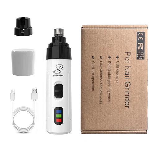 SMEHNSER H02044 2 Speed Pet Nail Grinder USB Rechargeable Low Noise Cat Dog Electric Nail Clipper - 1