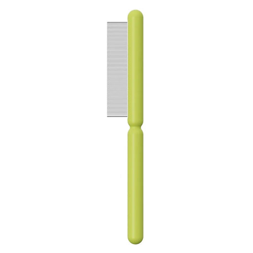 AIWO Pet Shedding Comb Cat Dog Hair Removal Comb Stainless Steel Teeth Pet Hair Brush - Green / Fine Teeth Comb - 1