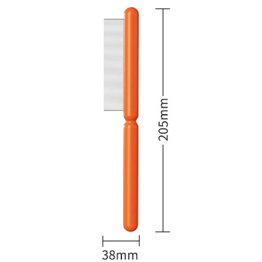 AIWO Pet Shedding Comb Cat Dog Hair Removal Comb Stainless Steel Teeth Pet Hair Brush - Green / Fine Teeth Comb - 6