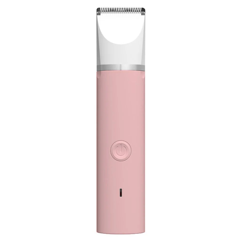 Pet Electric Hair Shaver Dog Grooming Hair Clipper Shaving Tool with 4 Blade Heads - 7017 Pink - 1