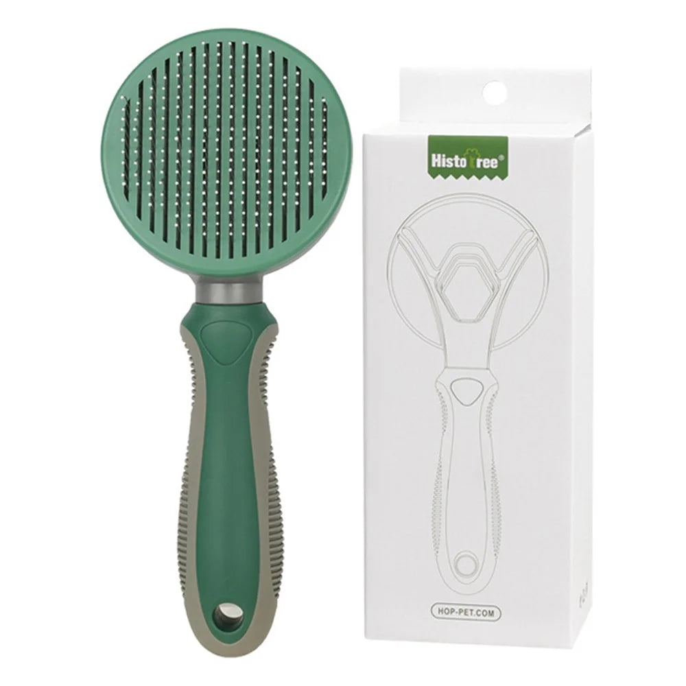 HISTOTREE Pet Hair Removal Needle Comb Dog Cat Floating Hair Cleaning Brush Grooming Supplies, ST - Green / Fine Needle - 1
