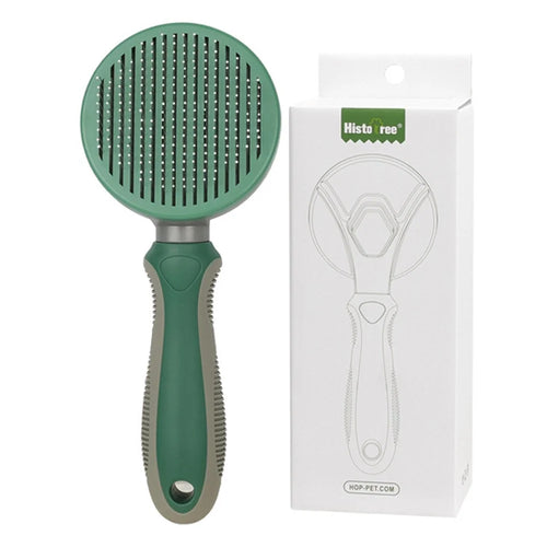 HISTOTREE Pet Hair Removal Needle Comb Dog Cat Floating Hair Cleaning Brush Grooming Supplies, ST - Green / Fine Needle - 1