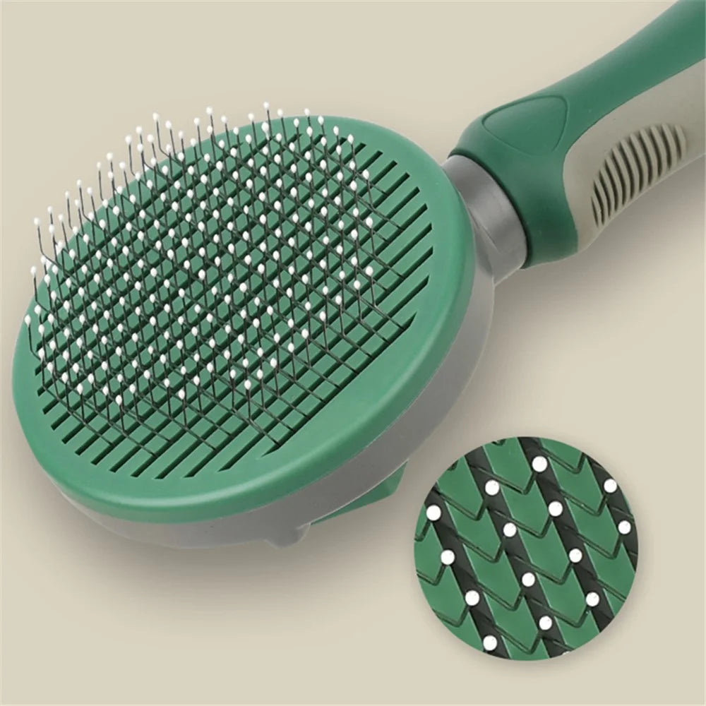 HISTOTREE Pet Hair Removal Needle Comb Dog Cat Floating Hair Cleaning Brush Grooming Supplies, ST - Green / Fine Needle - 3