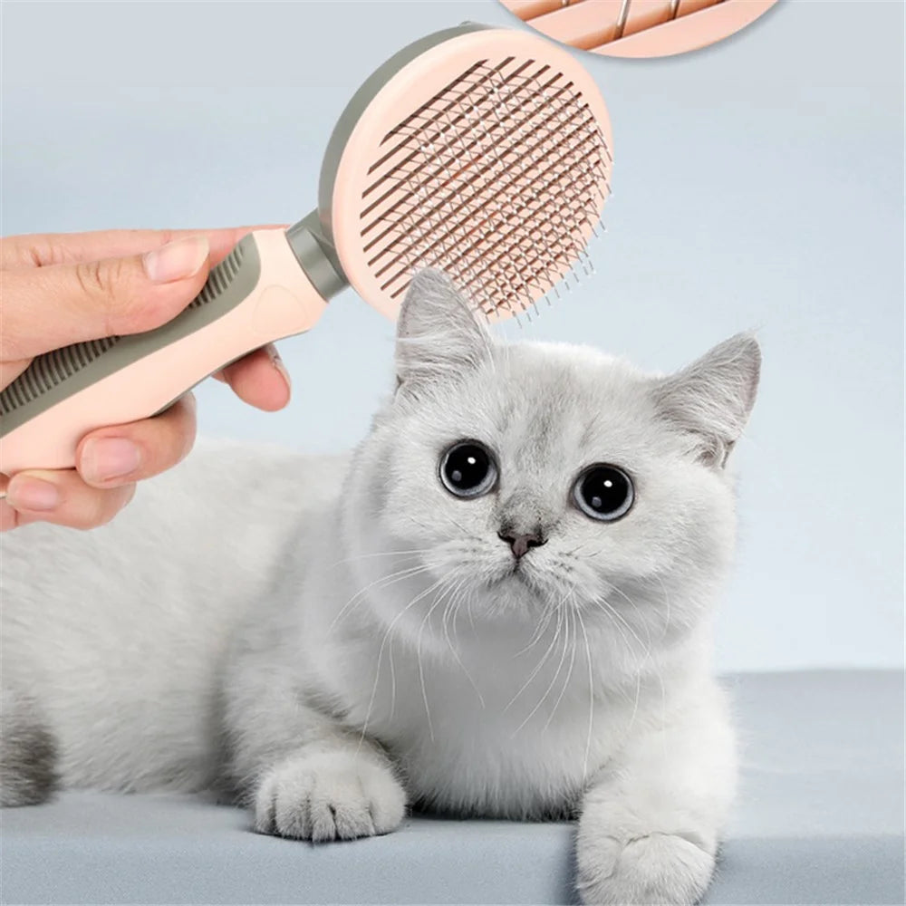 HISTOTREE Pet Hair Removal Needle Comb Dog Cat Floating Hair Cleaning Brush Grooming Supplies, ST - Green / Fine Needle - 4