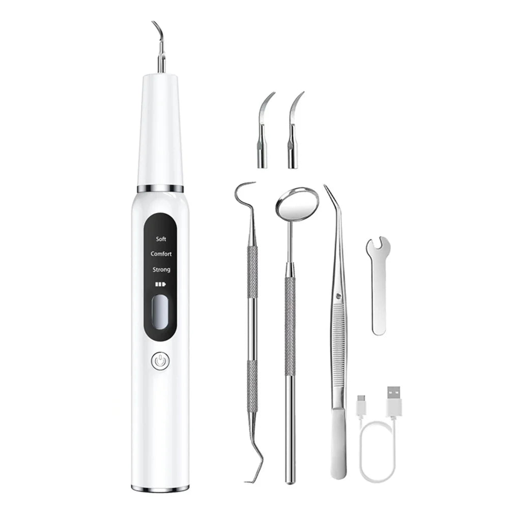 K15 Pet Dog Ultrasonic Dental Scaler Tartar Plaque Remover Electric Teeth Cleaning Device Gift - White - 2