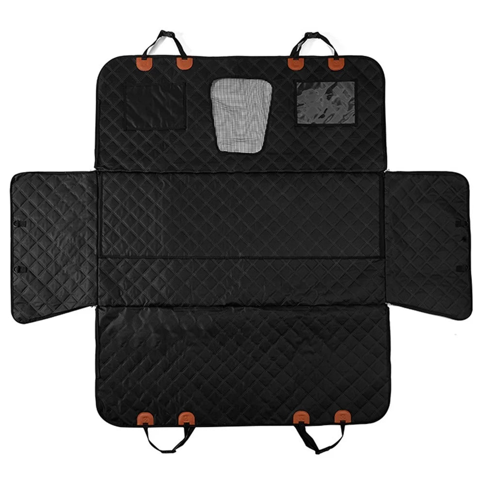 CZD-U-07 Car Rear Seat Pet Mat Widened Support Board Vehicle Dog Cushion - Black 600D Oxford Cloth - 2