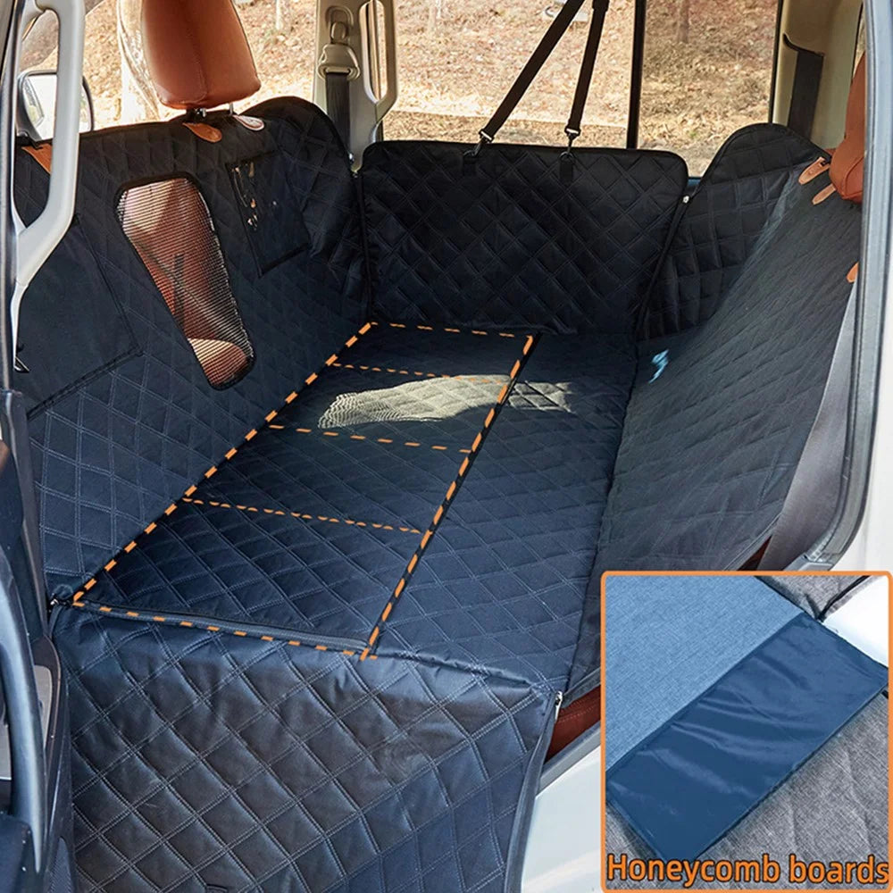 CZD-U-07 Car Rear Seat Pet Mat Widened Support Board Vehicle Dog Cushion - Black 600D Oxford Cloth - 5