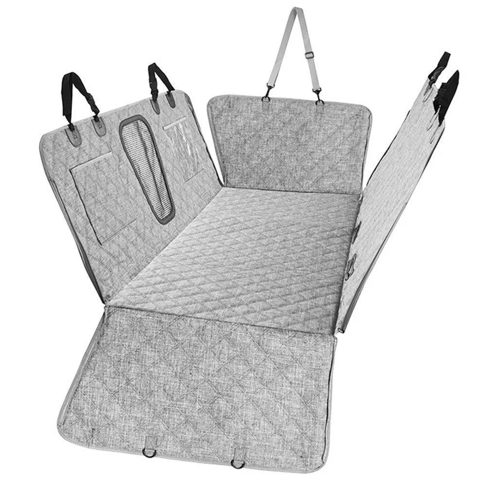 QCD-002 Car Back Seat Dog Pet Mat Support Board Waterproof Scratch Resistant Seat Cover - Grey - 1