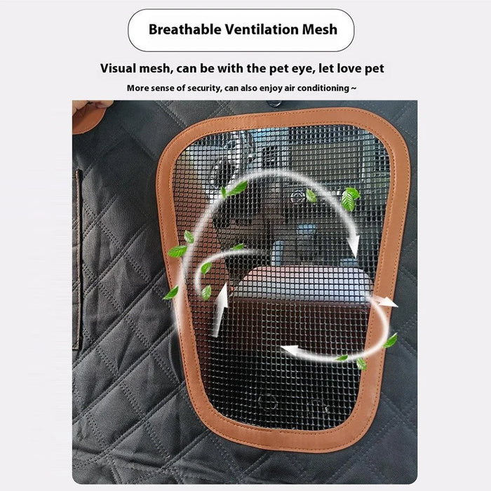 QCD-002 Car Back Seat Dog Pet Mat Support Board Waterproof Scratch Resistant Seat Cover - Grey - 7