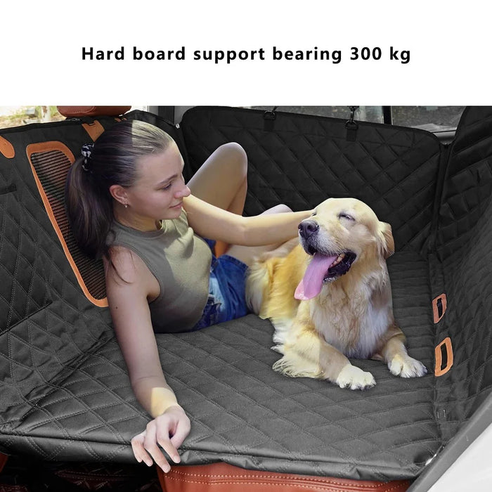 QCD-002 Car Back Seat Dog Pet Mat Support Board Waterproof Scratch Resistant Seat Cover - Black - 3