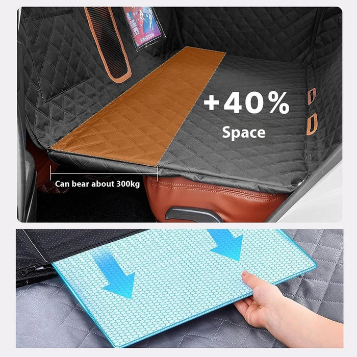QCD-002 Car Back Seat Dog Pet Mat Support Board Waterproof Scratch Resistant Seat Cover - Black - 5
