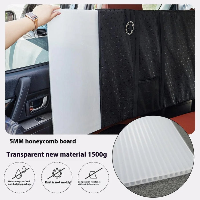 QCD-002 Car Back Seat Dog Pet Mat Support Board Waterproof Scratch Resistant Seat Cover - Black - 6