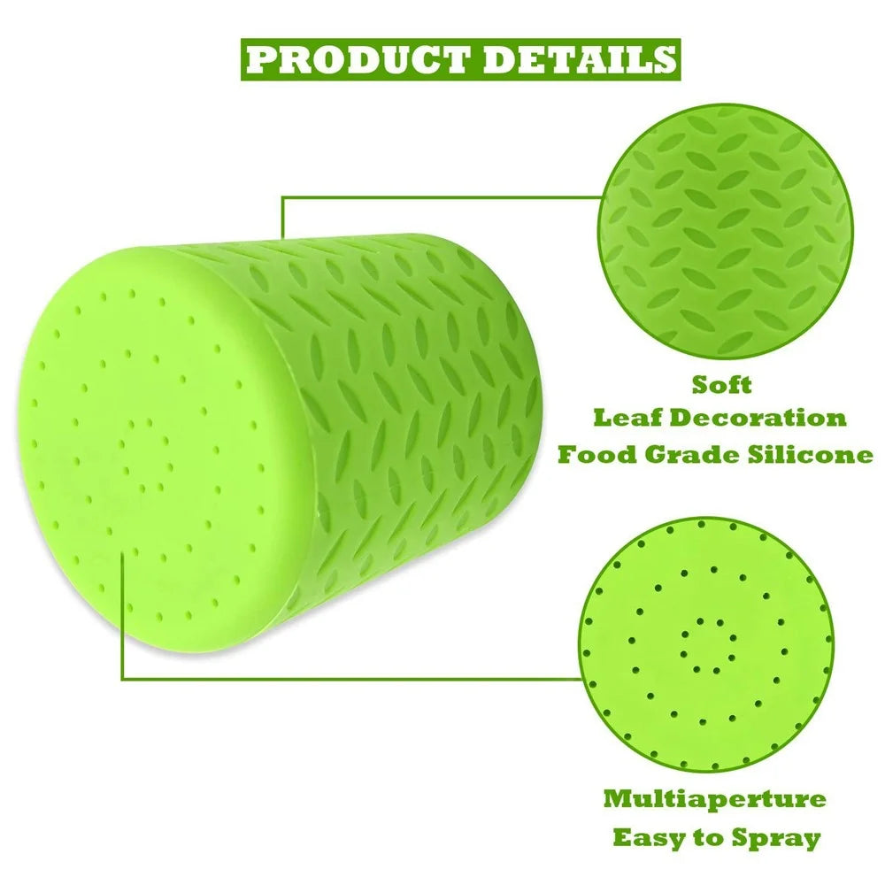 Portable Pet Shower Head Silicone Outdoor Cleaning Sprayer For Dogs  /  Cats Attachable to Water Bottles - Green - 4