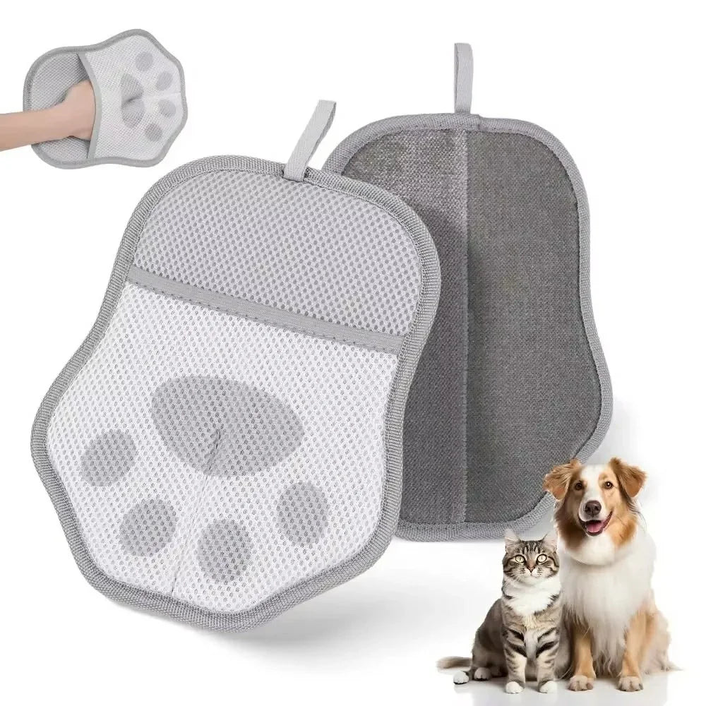 1Pc Pet Hair Remover Glove for Dogs Gift and Cats Grooming Tool Electrostatic Deshedding Brush - Grey - 1