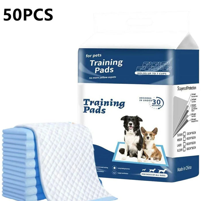 50Pcs Size M Strong Absorption Pet Training Pads Leak Proof Disposable Urine Pads for Dogs Cats, 60 x 45cm - 1