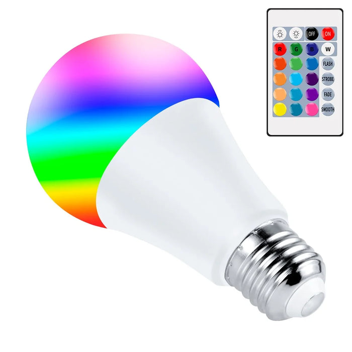 5W E27 RGB LED Bulb Light Remote Control Colorful Changing Home Decorative Atmosphere Lamp - Warm White - 7