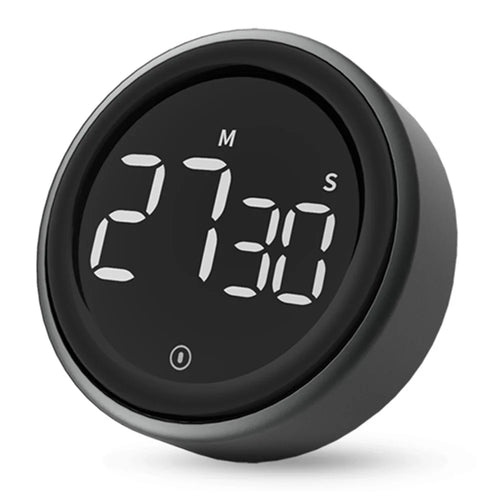 5250 Rotating Digital Kitchen Timer Magnetic Cooking Timer LED Counter Alarm Stopwatch Mechanical Electronic Timer for Baking Study Restaurant - 1