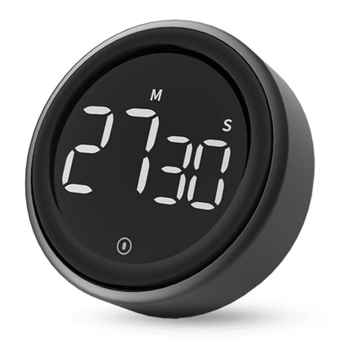 5250 Rotating Digital Kitchen Timer Magnetic Cooking Timer LED Counter Alarm Stopwatch Mechanical Electronic Timer for Baking Study Restaurant - 1