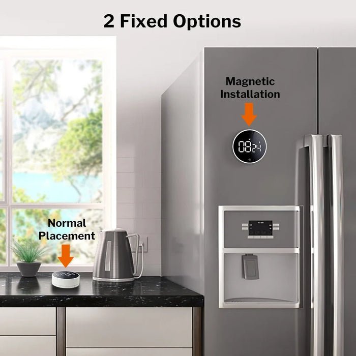 5250 Rotating Digital Kitchen Timer Magnetic Cooking Timer LED Counter Alarm Stopwatch Mechanical Electronic Timer for Baking Study Restaurant - 6