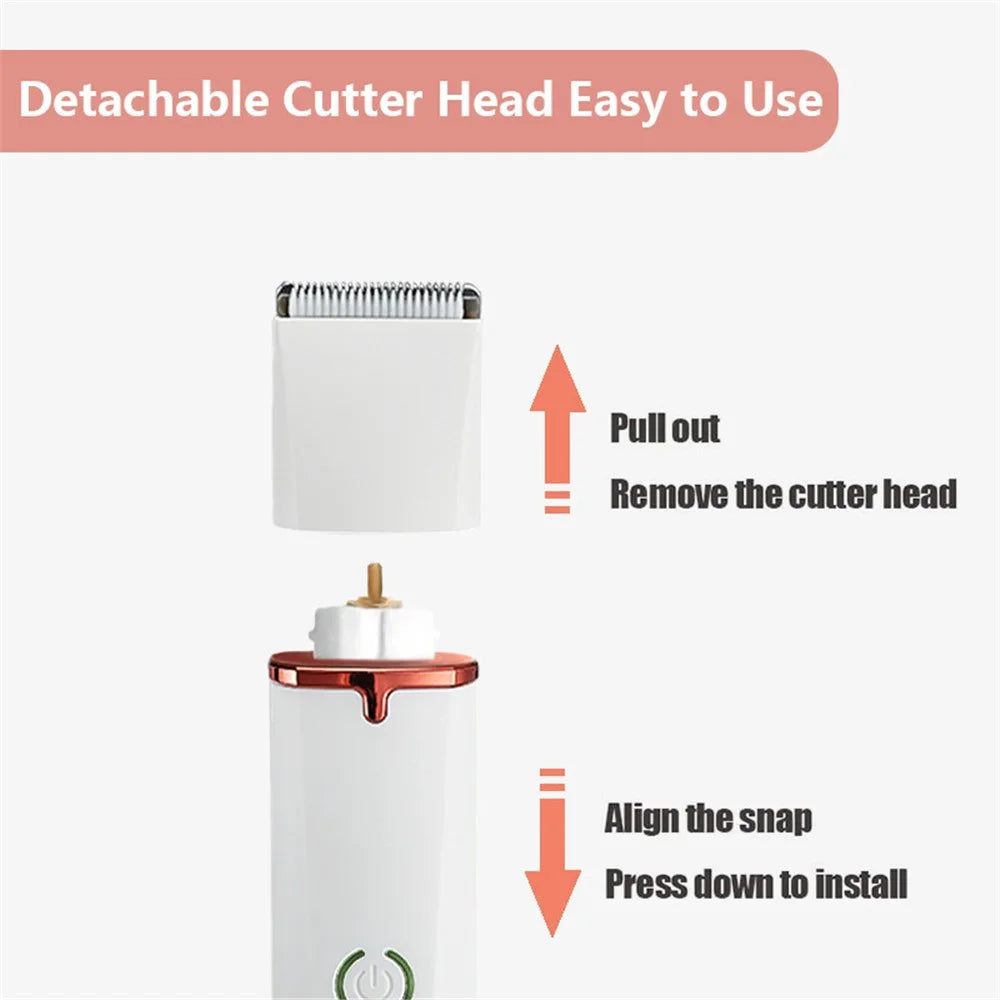 HD2050 4 in 1 Pet Electric Hair Trimmer with 4 Blades Grooming Clipper Nail Grinder Tool Kit (Charging Cable Color Random) - 7