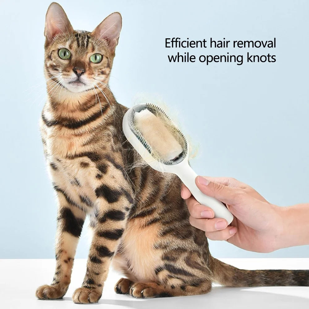 Pet Essential Oil Comb Grooming Brush Comb for Dogs and Cats Massage Removes Loose Fur - Pink / For Short Fur - 7