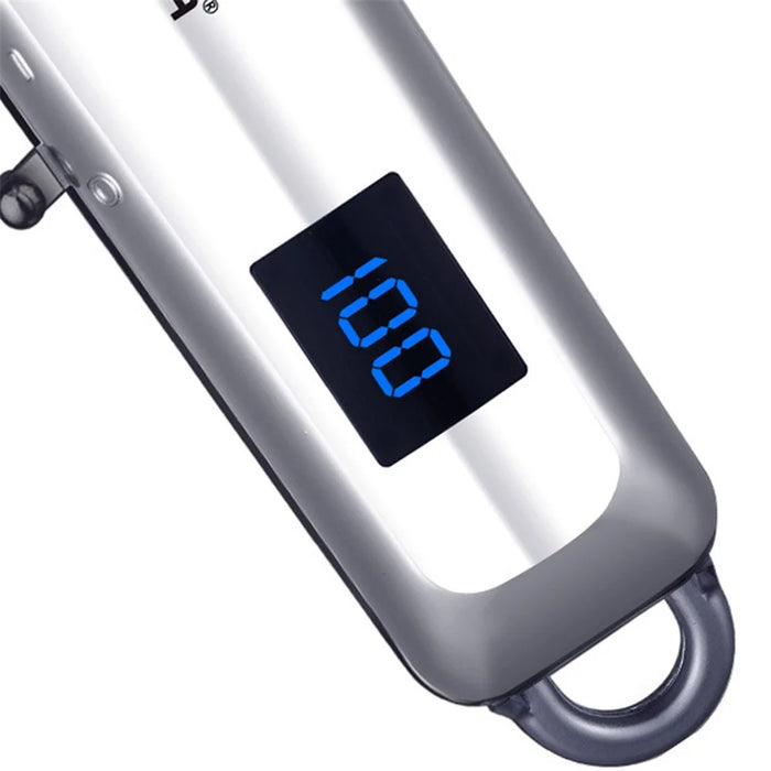 LANGBA Digital Display Cat Dog Clipper Electric Pet Trimmer Dog Grooming Clippers with 4 Limit Combs - Blue - 4