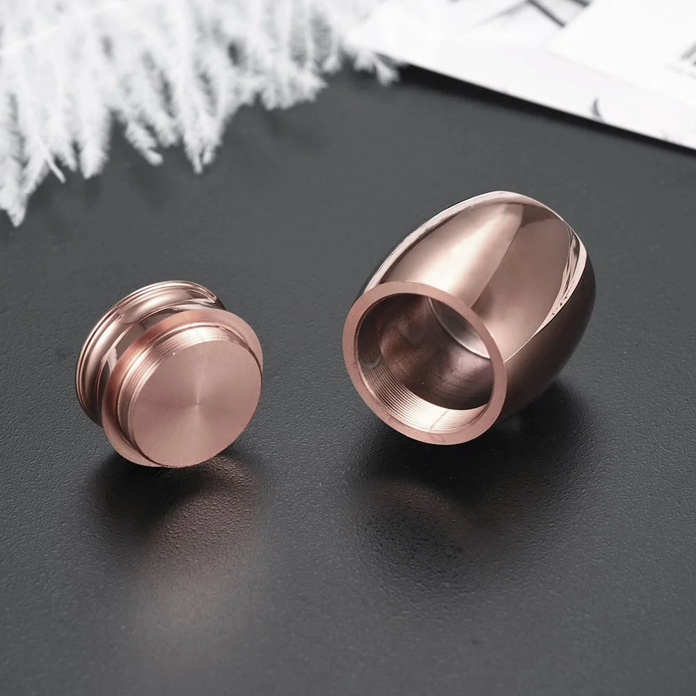 Mini Alloy Cremation Urns Funeral Burial Keepsake Box for Pet Dog Cat Human Remains Ashes - Rose Gold - 3