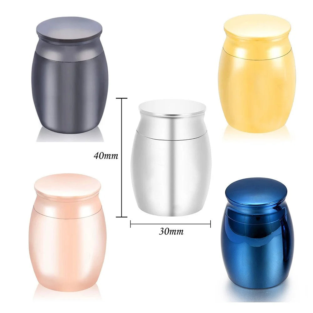 Mini Alloy Cremation Urns Funeral Burial Keepsake Box for Pet Dog Cat Human Remains Ashes - Rose Gold - 4