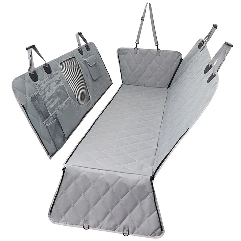 CZD-U-01 137x147cm Car Back Seat Detachable Pet Mat Waterproof Pet Dog Car Hammock - Grey - 1