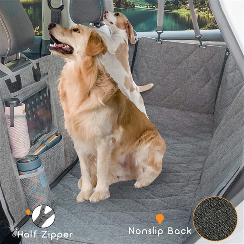 CZD-U-01 137x147cm Car Back Seat Detachable Pet Mat Waterproof Pet Dog Car Hammock - Grey - 6