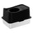 Cat Litter Box Anti-splash Top Opening Stainless Steel+ABS Cat Toilet - Black - 1