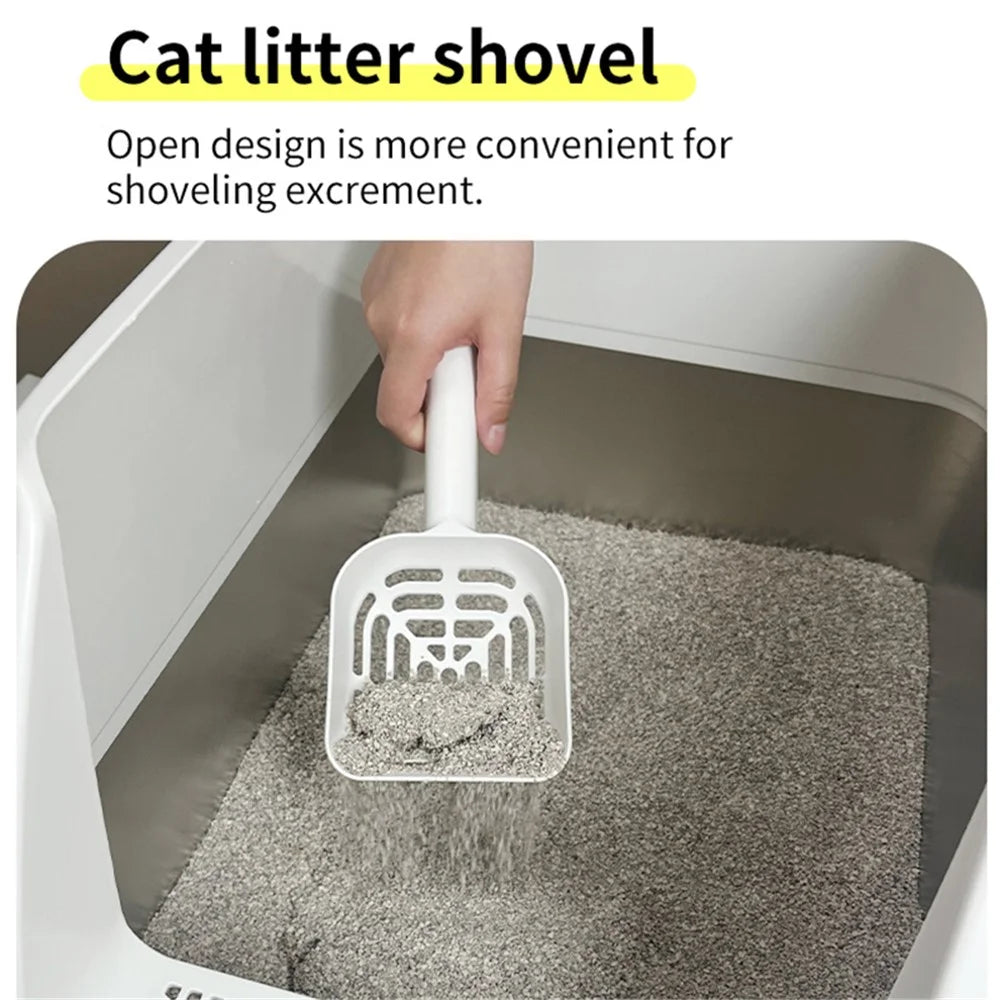 Heighten Pet Cat Litter Box Anti-splash Stainless Steel+ABS Cat Toilet - 7