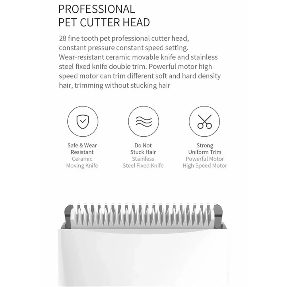 XIAOMI YOUPIN Pawbby MG-HC001 Pet Electric Hair Shaver Rechargeable Dog Grooming Clippers with Lubricant (Chinese Version) - 5