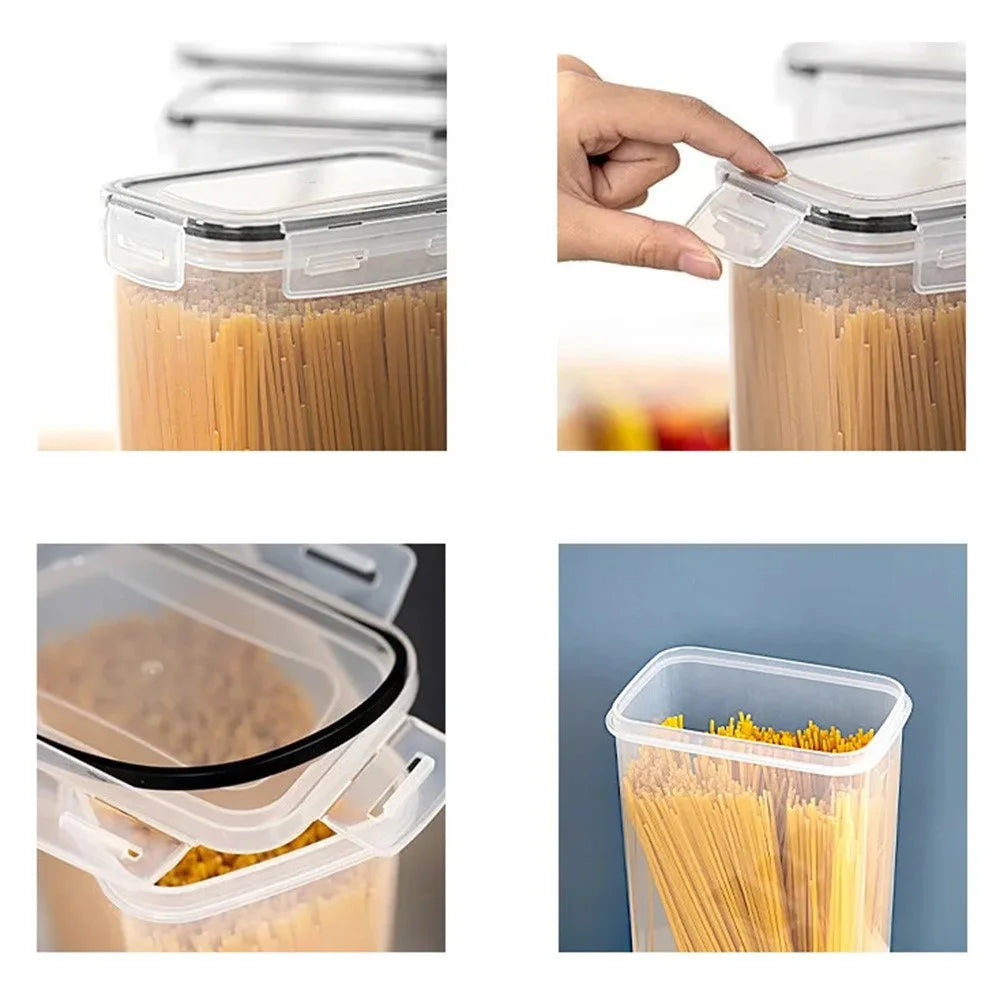 7Pcs / Set Kitchen Sealed Jar Grain Storage Box Refrigerated Odor-Free Transparent PP Fresh-Keeping Box (BPA Free, FDA Certified) - 7