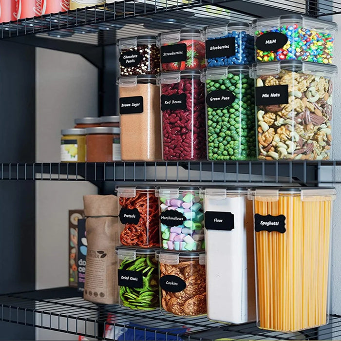 24Pcs / Set Kitchen Sealed Jar Grain Storage Box Refrigerated Odor-Free Transparent PP Fresh-Keeping Box (BPA Free, FDA Certified) - 6