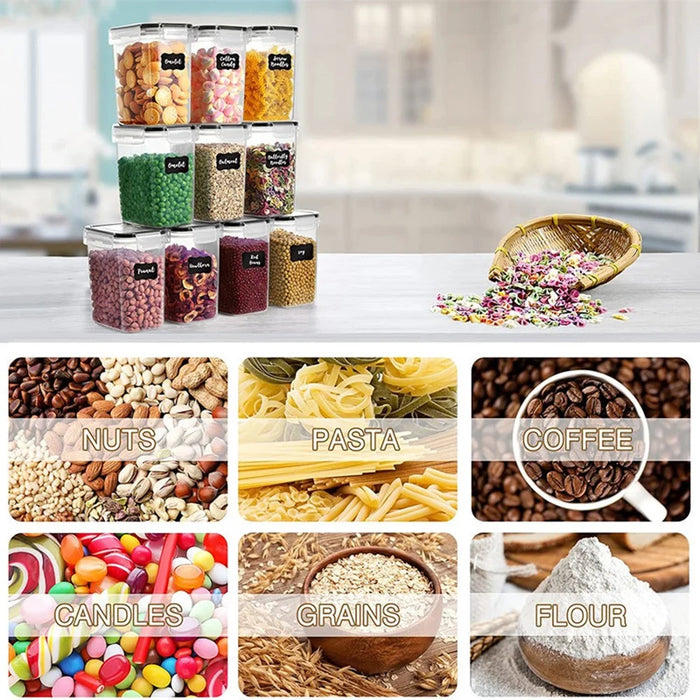 16Pcs / Set Kitchen Sealed Jar Grain Storage Box Refrigerated Odor-Free Transparent PP Fresh-Keeping Box (BPA Free, FDA Certified) - 2