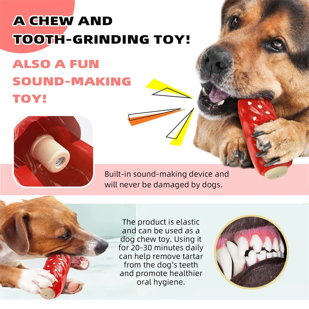 LSB-01 Rib Style Pet Chewing Squeaky Toy Gift TPR Dog Teething Toy (BPA Free, CPC / FDA / RoHS Certified) - 5