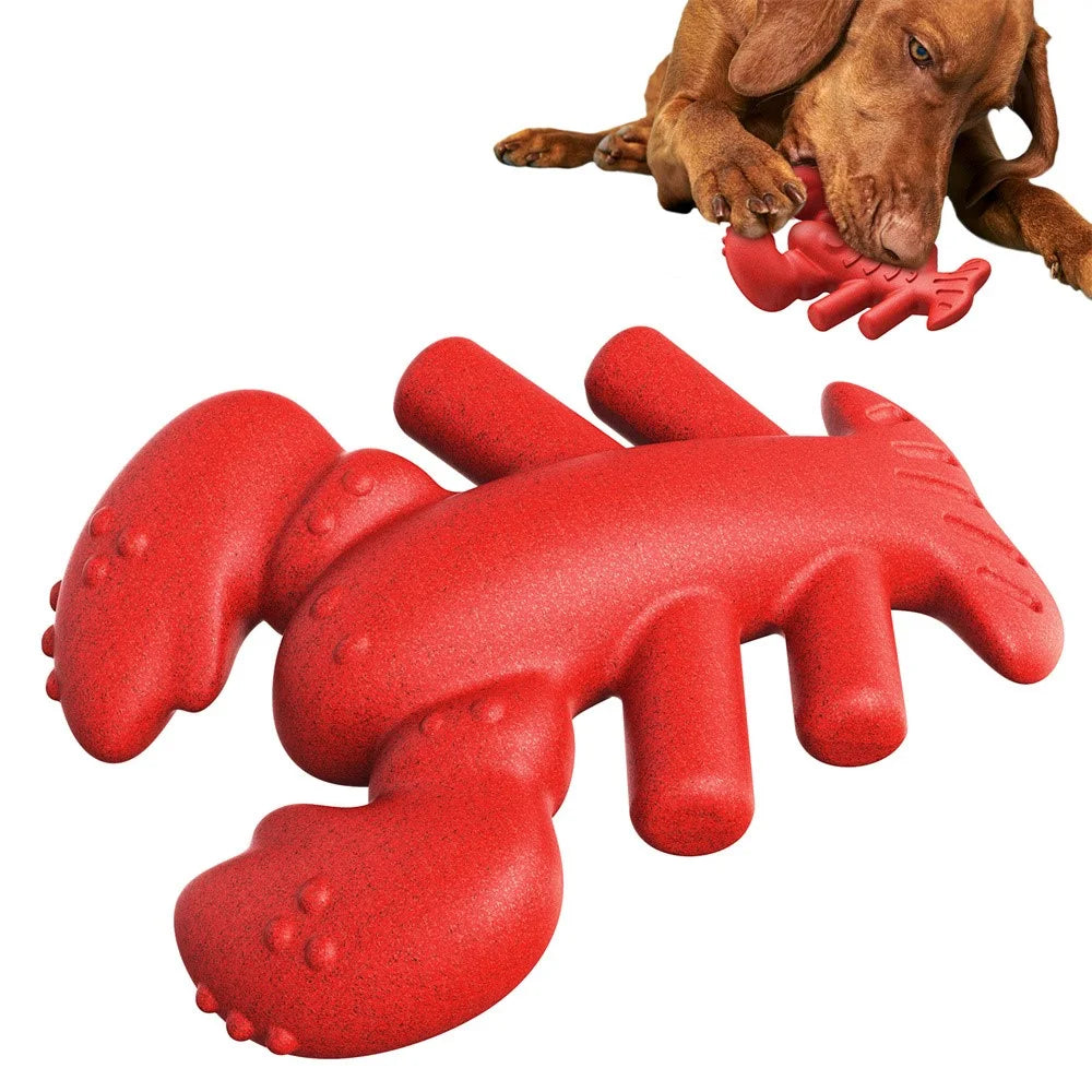 LX-01 Dog Chewing Teething Toy Lobster Pet Toy Gift for Medium Large Dogs (BPA Free, CPC  /  FDA  /  RoHS Certified) - Red - 2